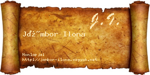 Jámbor Ilona névjegykártya